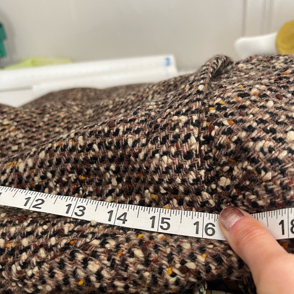 Vintage 50s/ 60s brown wool twill long coat size:S/M - Picture 12 of 15